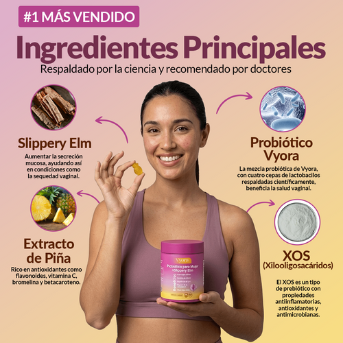 Gomitas Probiótico de Olmo Resbaladizo para Mujeres